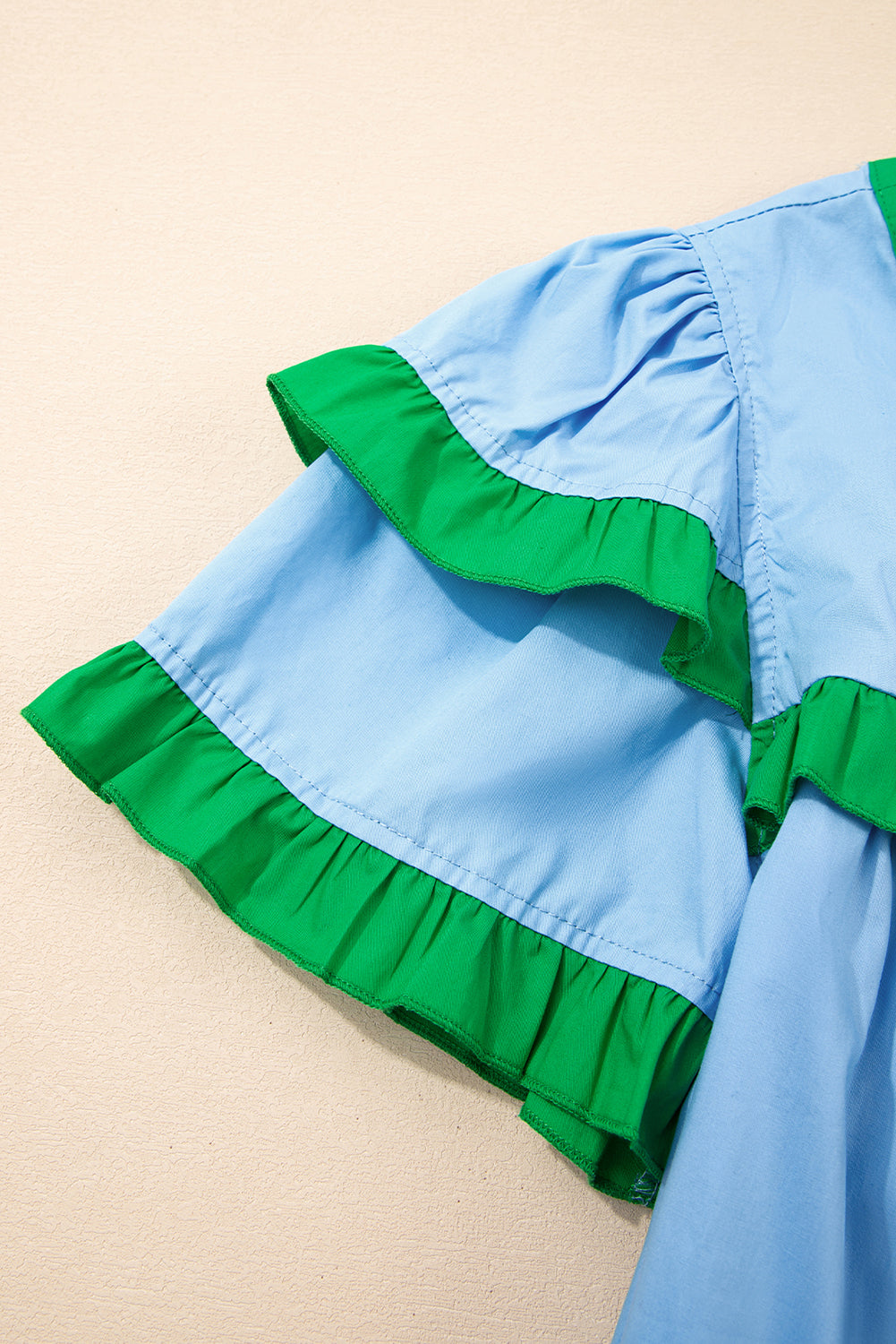 Blue Skies & Green Dreams Ruffle Top