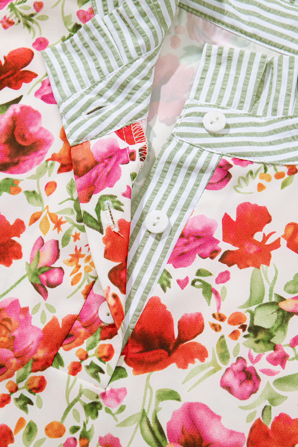 Bloom & Stripe Pop Collar Top 🌸