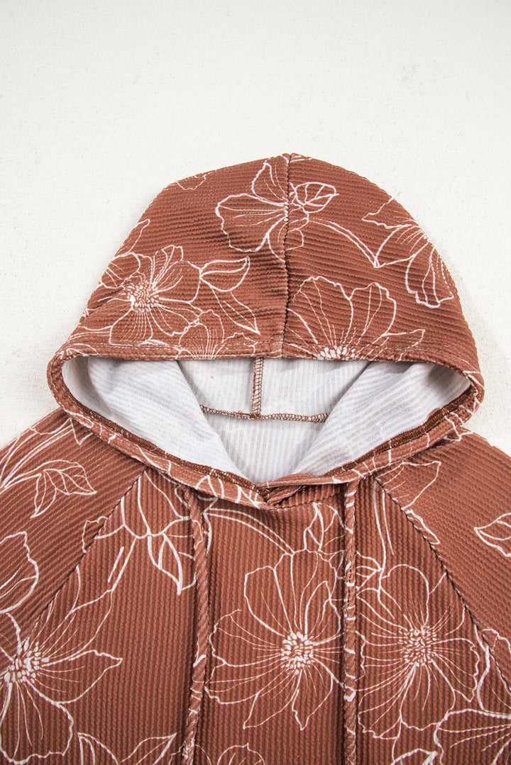 Terra Blossom Textured Hoodie