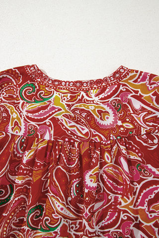 Sangria Stroll Tassel Blouse