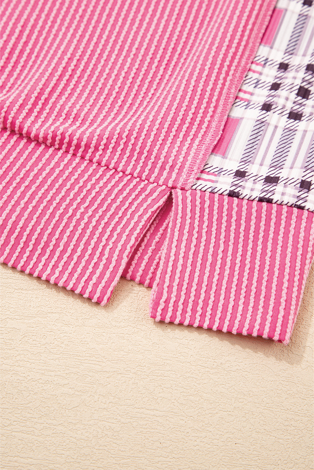 Candy-Pop Patchwork Henley Sweatshirt