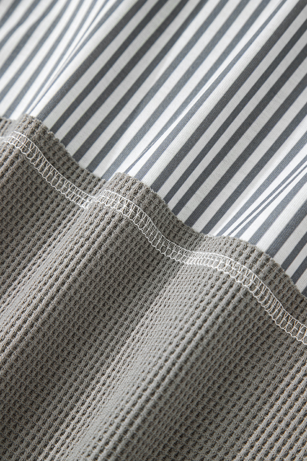 Harvest Trails Waffle Hoodie — Ashphalt Stripe Mix