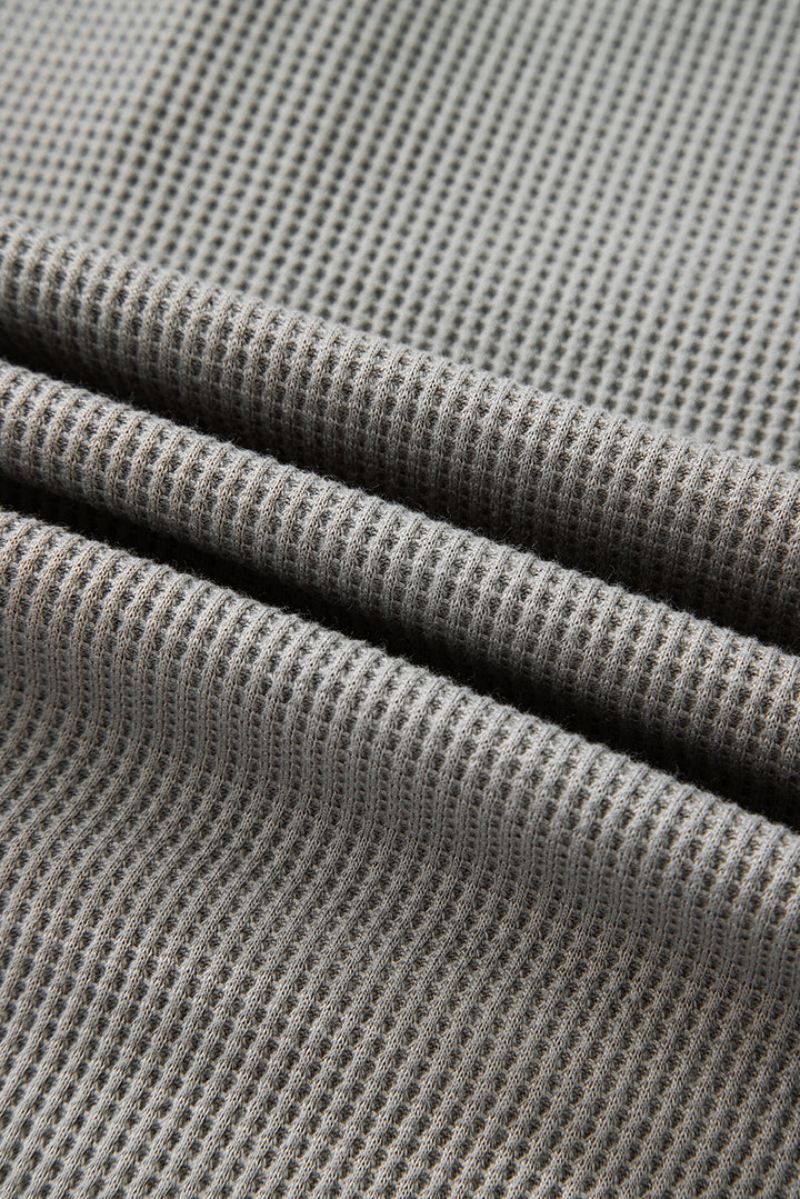 Harvest Trails Waffle Hoodie — Ashphalt Stripe Mix