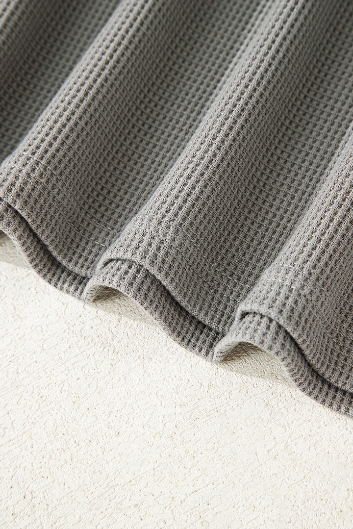 Harvest Trails Waffle Hoodie — Ashphalt Stripe Mix