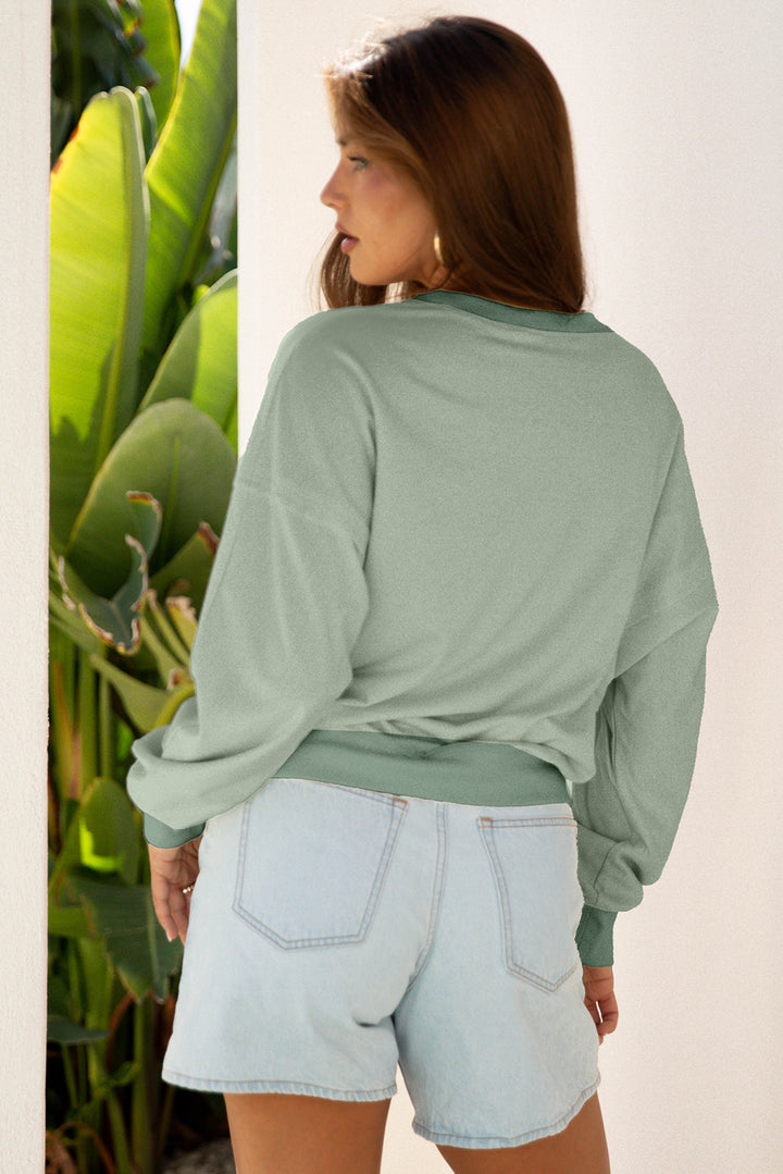 Bloom & Go Sage Embossed Sweatshirt