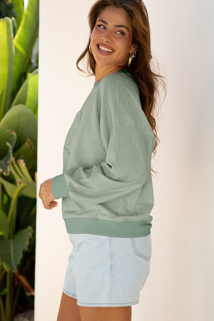 Bloom & Go Sage Embossed Sweatshirt