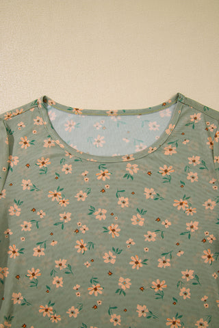 Meadow Muse vintage floral mesh top, additional view 7