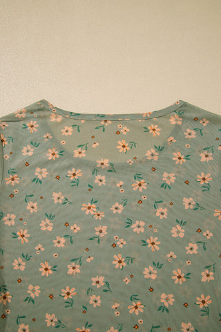Meadow Muse vintage floral mesh top, additional view 8