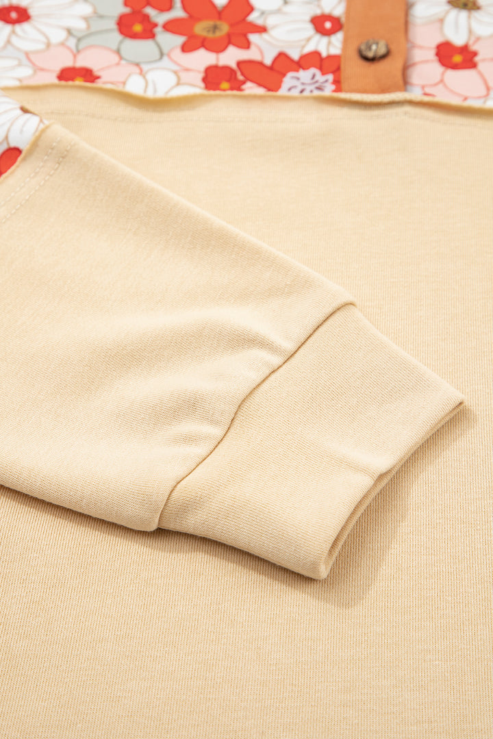 Retro Bloom Patchwork Henley