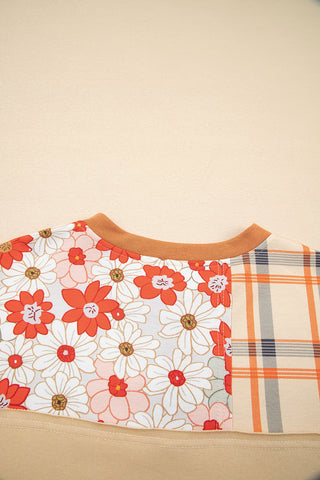 Retro Bloom Patchwork Henley