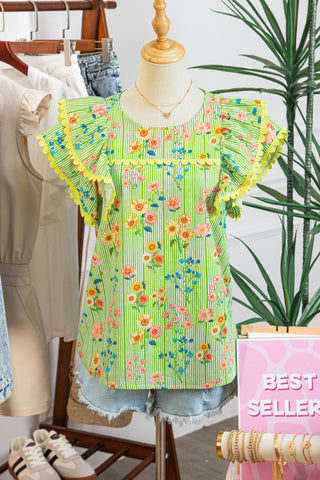 Pocket Full of Sunshine Floral Top by Luke & Estelle