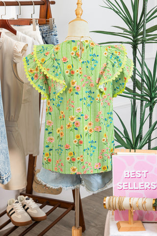 Pocket Full of Sunshine Floral Top by Luke & Estelle