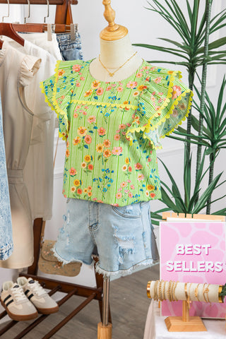 Pocket Full of Sunshine Floral Top by Luke & Estelle