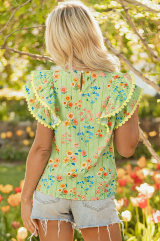 Pocket Full of Sunshine Floral Top by Luke & Estelle