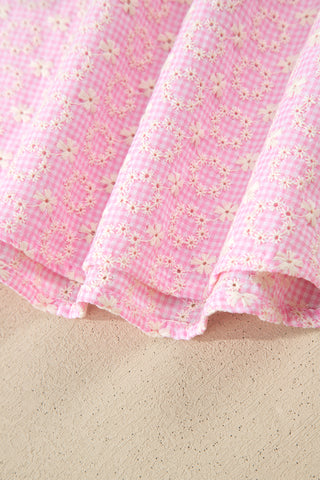 Pink Sugar Embroidered Lace Trim Blouse by Luke & Estelle