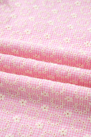 Pink Sugar Embroidered Lace Trim Blouse by Luke & Estelle