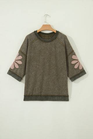 Wildflower Meadow Patch Mineral Washed Top by Luke & Estelle