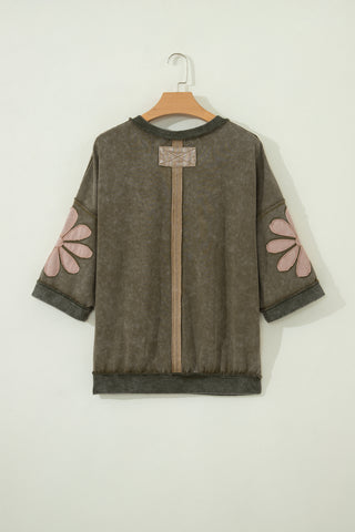 Wildflower Meadow Patch Mineral Washed Top by Luke & Estelle