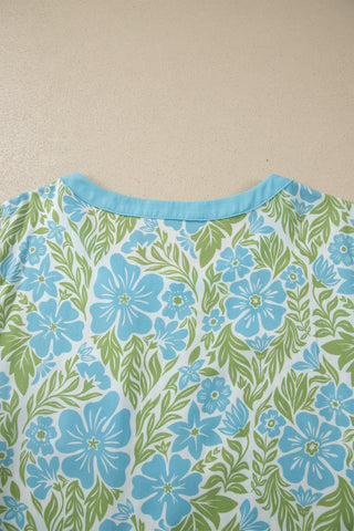Emerald Tide Floral Blouse by Luke & Estelle