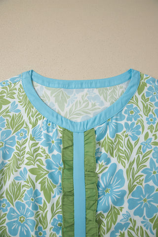 Emerald Tide Floral Blouse by Luke & Estelle