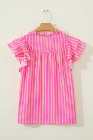 Sunset Stripe Ruffle Blouse by Luke & Estelle