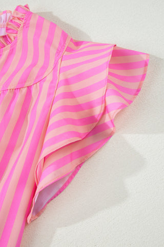 Sunset Stripe Ruffle Blouse by Luke & Estelle