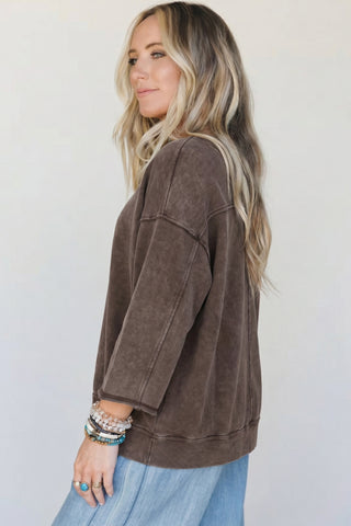 Luke & Estelle Campfire Mineral Wash Cotton Top