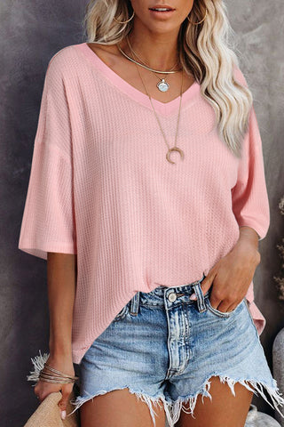 Pink Waffle Vibes Knit Top