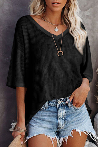 Blackout Bliss Waffle Knit Top