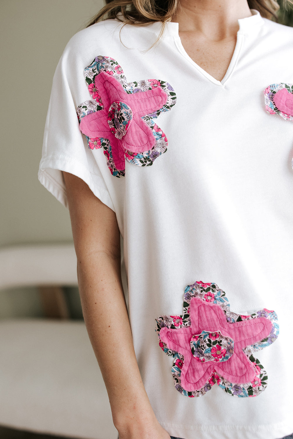 Petal Pop Appliqué Tee — Bloom Bright 🌸