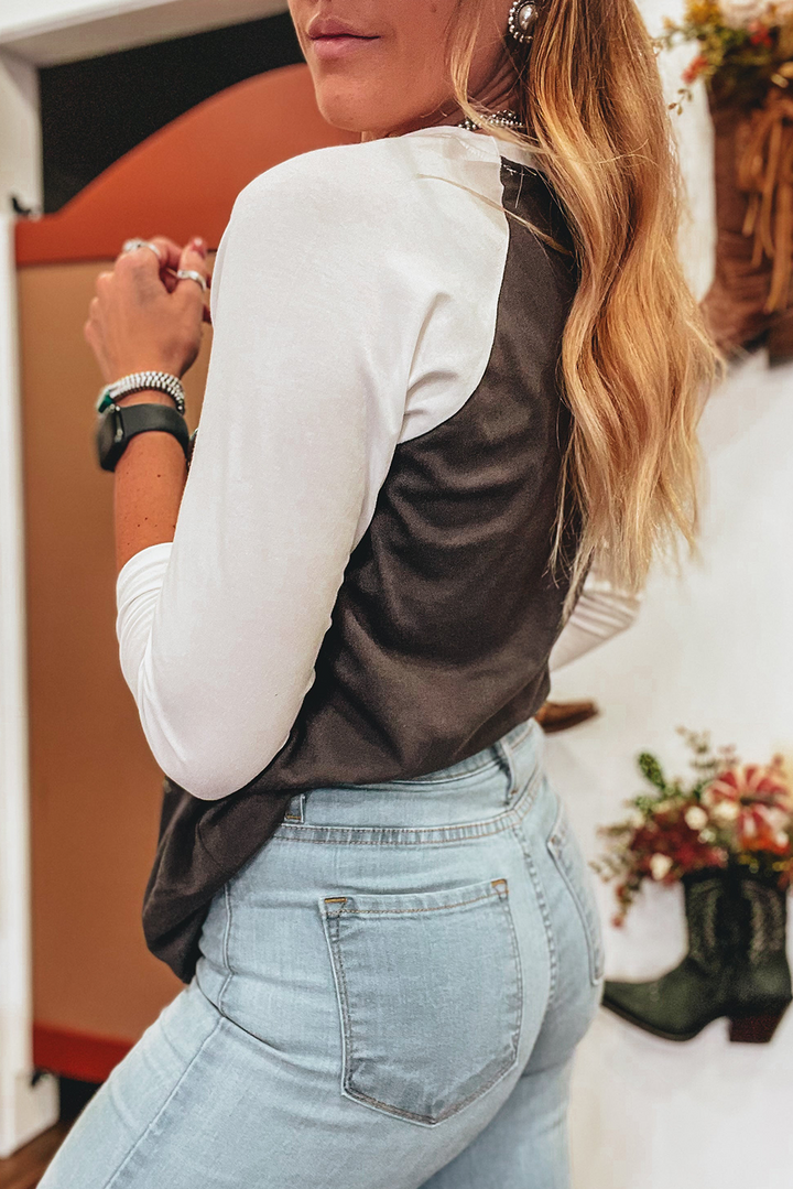 Neon “Yeehaw” Rodeo Raglan Tee (3/4 Sleeve)