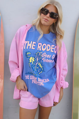 Rodeo Forever Vintage Graphic Tee (Blue)
