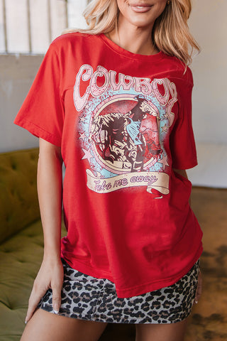 Cowboy Take Me Away Vintage Graphic Tee 🤠❤️