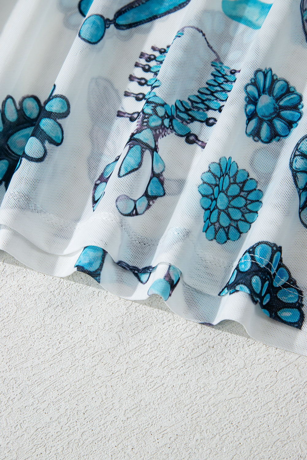 High Desert Turquoise Concho Tee — White