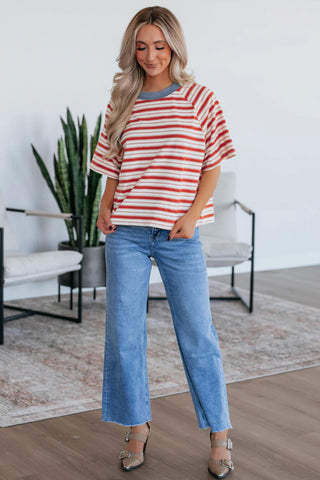 Sunset Stroll Striped Tee