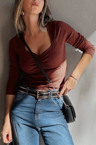 Rust Revival Ribbed Top