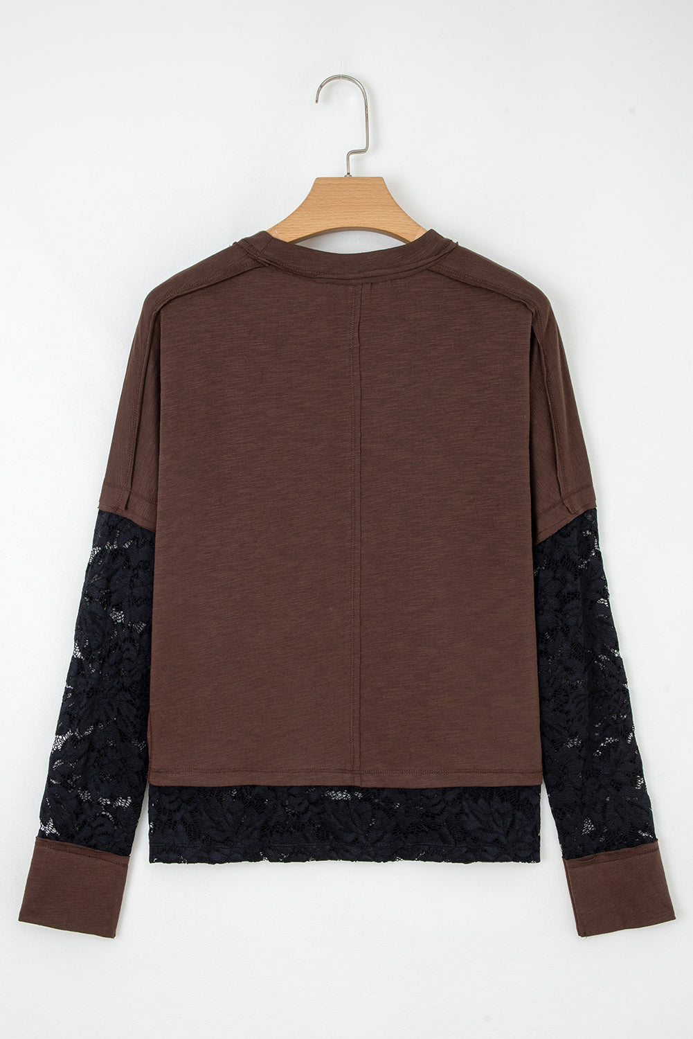 Cocoa Lace Illusion Layered Long-Sleeve Tee