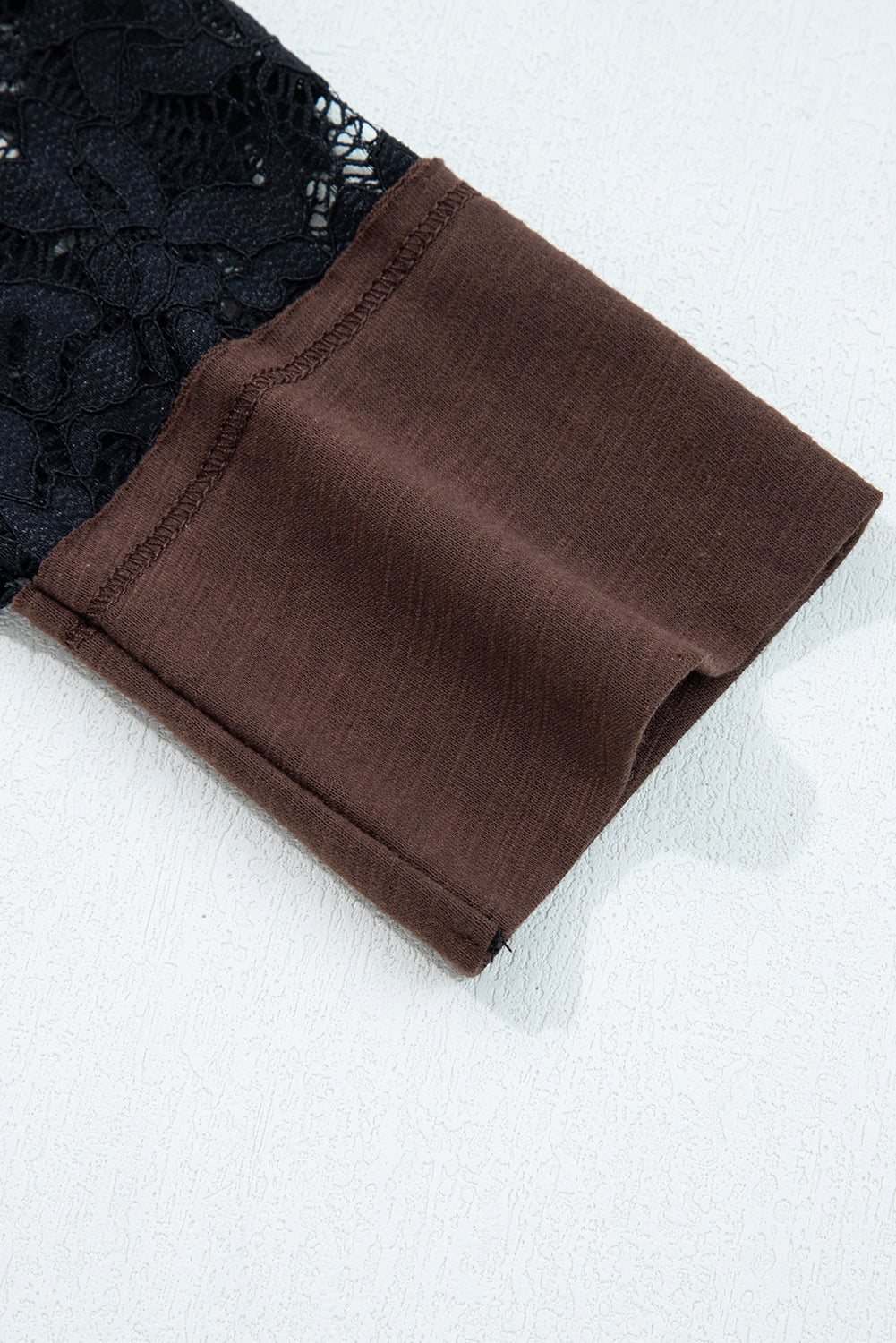 Cocoa Lace Illusion Layered Long-Sleeve Tee