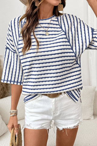 Harbor Breeze Textured Stripe Top by Luke & Estelle