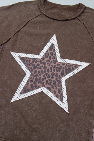 Luke & Estelle Wild Star Mineral-Wash Leopard Tee