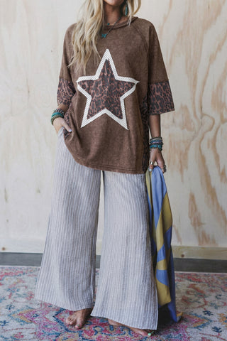 Luke & Estelle Wild Star Mineral-Wash Leopard Tee
