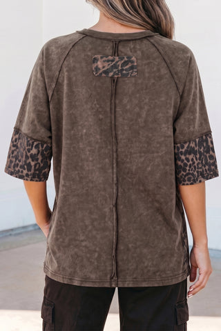 Luke & Estelle Wild Star Mineral-Wash Leopard Tee