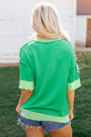 Twist of Lime Textured Top by Luke & Estelle