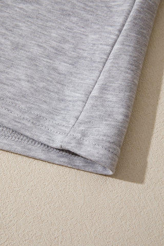 Luke & Estelle Sporty Stripe Raw-Edge Oversized Tee