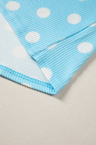 Summer Skies Polka Dot Ribbed Top by Luke & Estelle