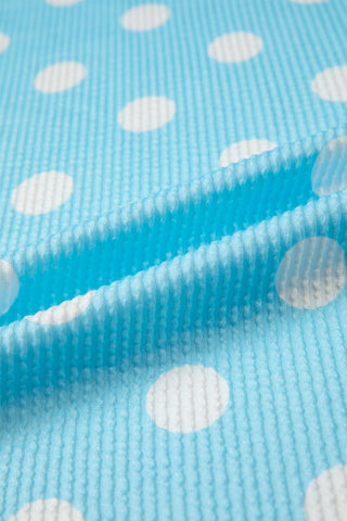 Summer Skies Polka Dot Ribbed Top by Luke & Estelle