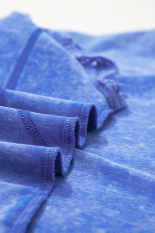 Luke & Estelle Blue Skies Eyelet Sleeve Top