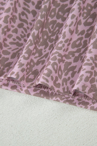 Luke & Estelle Pink Leopard Studded Star Patch Oversized Tee