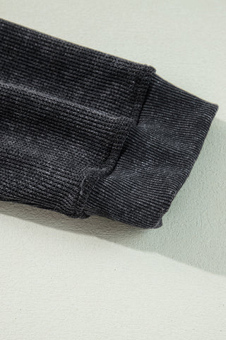 Merry & Bright Corded Sweatshirt – Charcoal