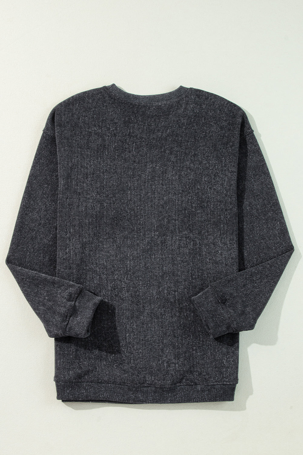 Merry & Bright Corded Sweatshirt – Charcoal
